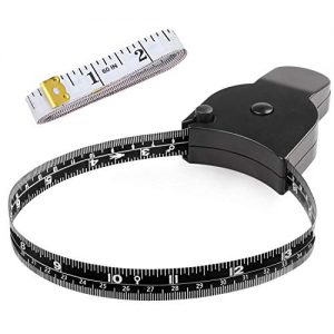 Body Measuring Tape 60 inch, Body Tape Measure, Lock Pin and Push Button Retract, Body Measurement Tape, Black